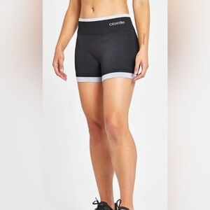 Oiselle Seamless Racer Long Running Bike Gym Shorts Size Small Black